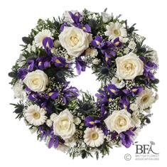 Purple &amp; White Wreath