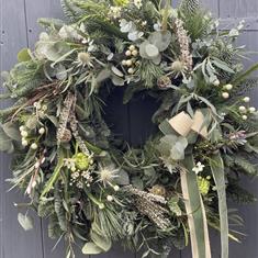 White Christmas Wreath Natural