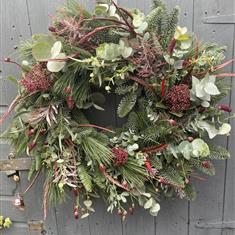 Red and Natural wreath